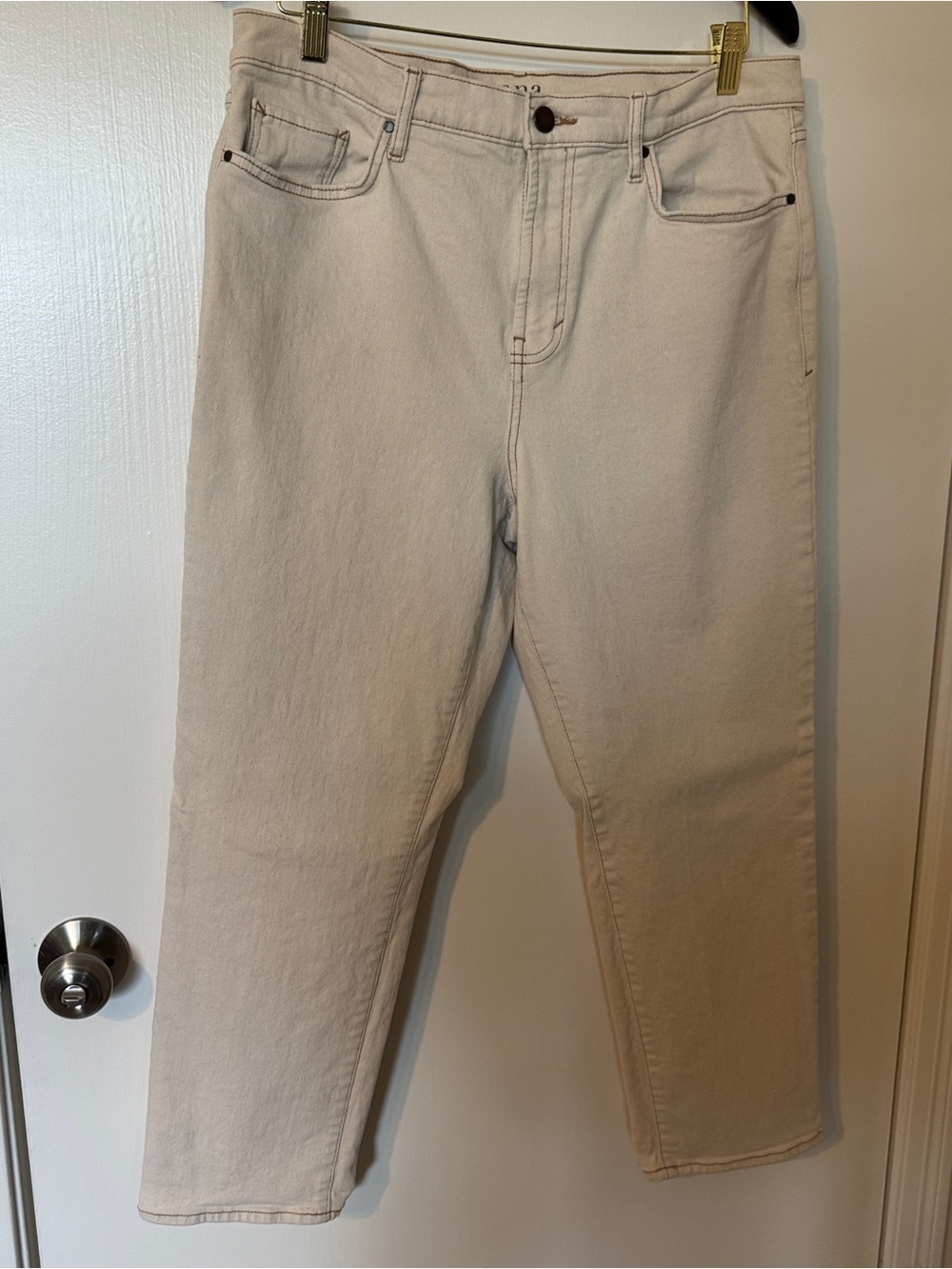 a.n.a Woman’s High Rise Straight Light Tan Jeans